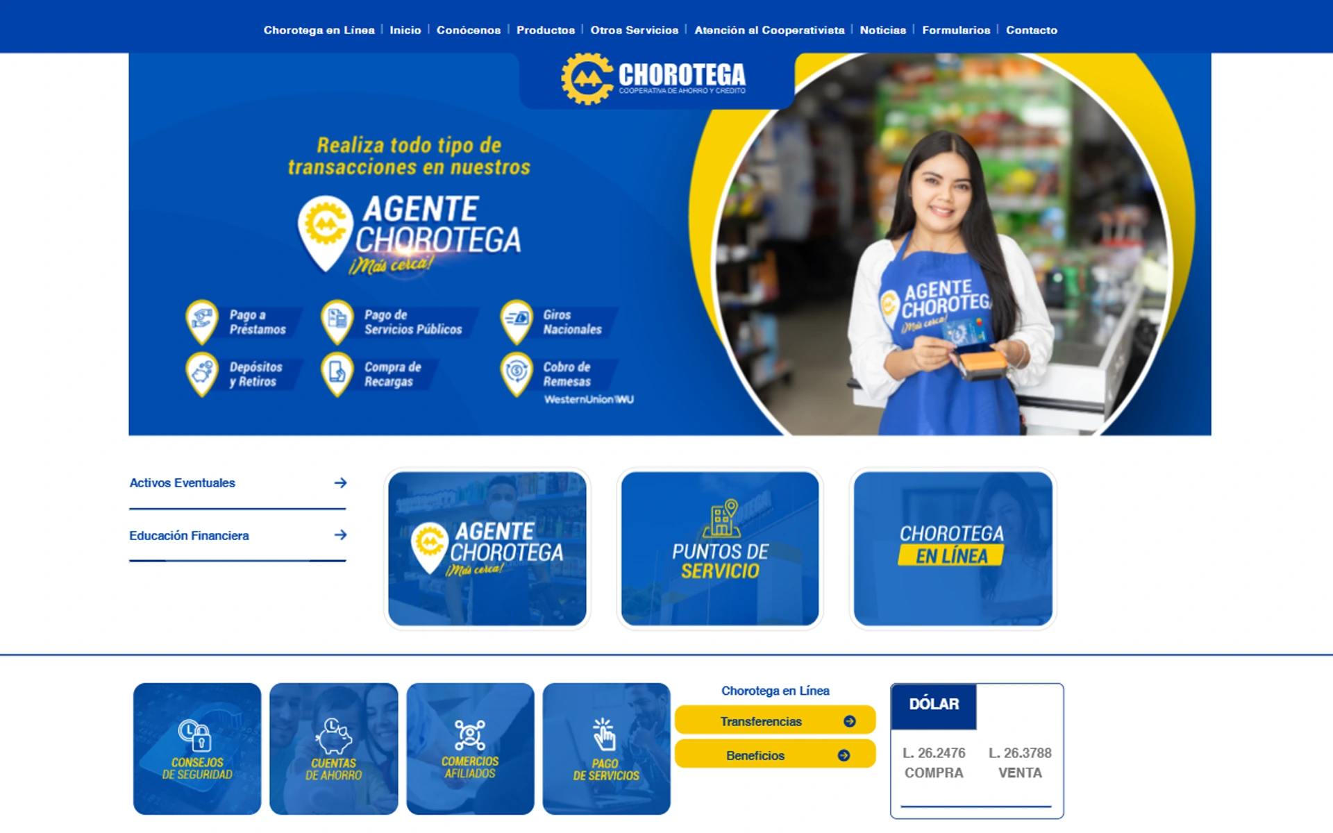 Sitio web desarrollado para Chorotega