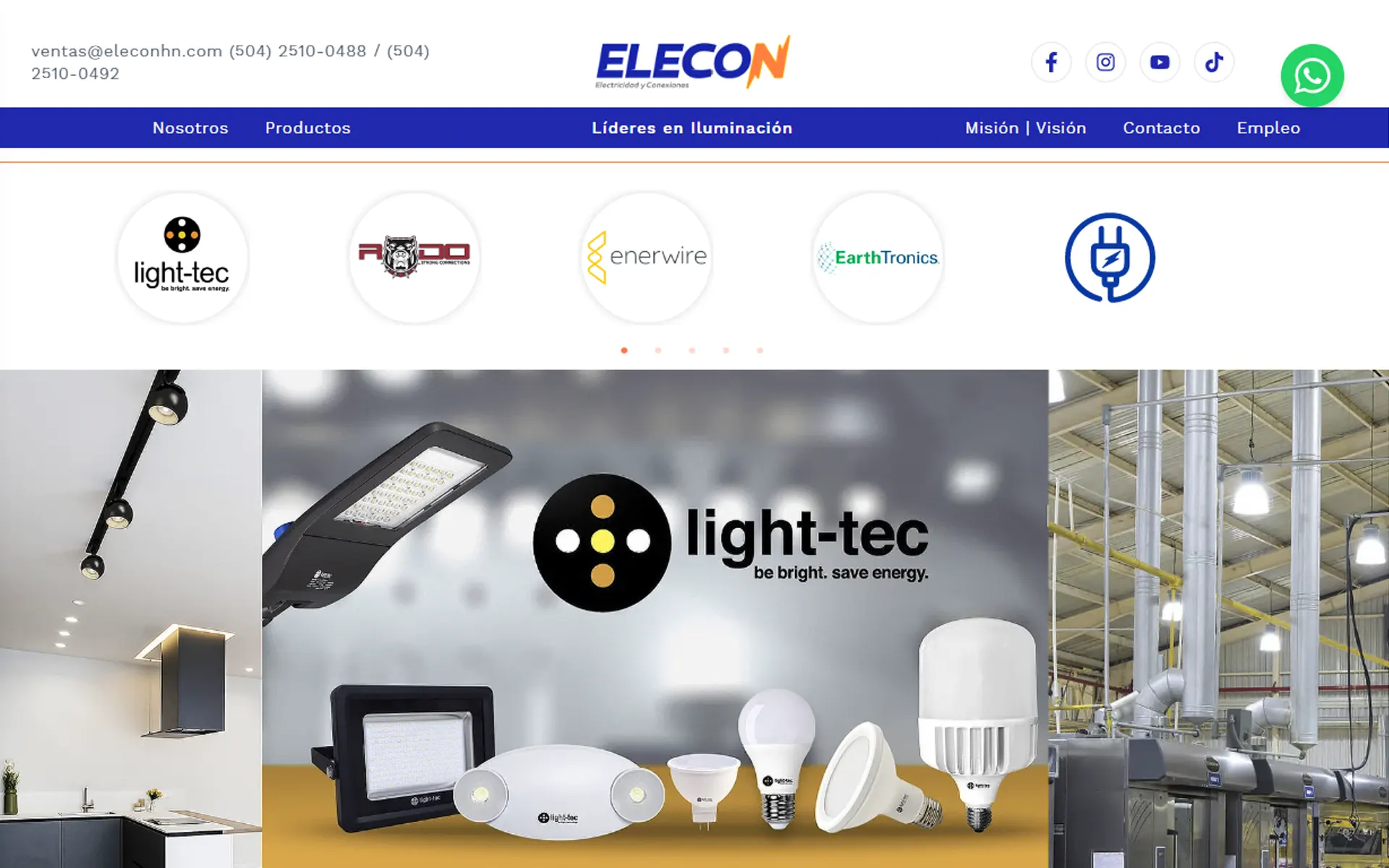 Sitio web desarrollado para Elecon